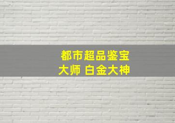 都市超品鉴宝大师 白金大神